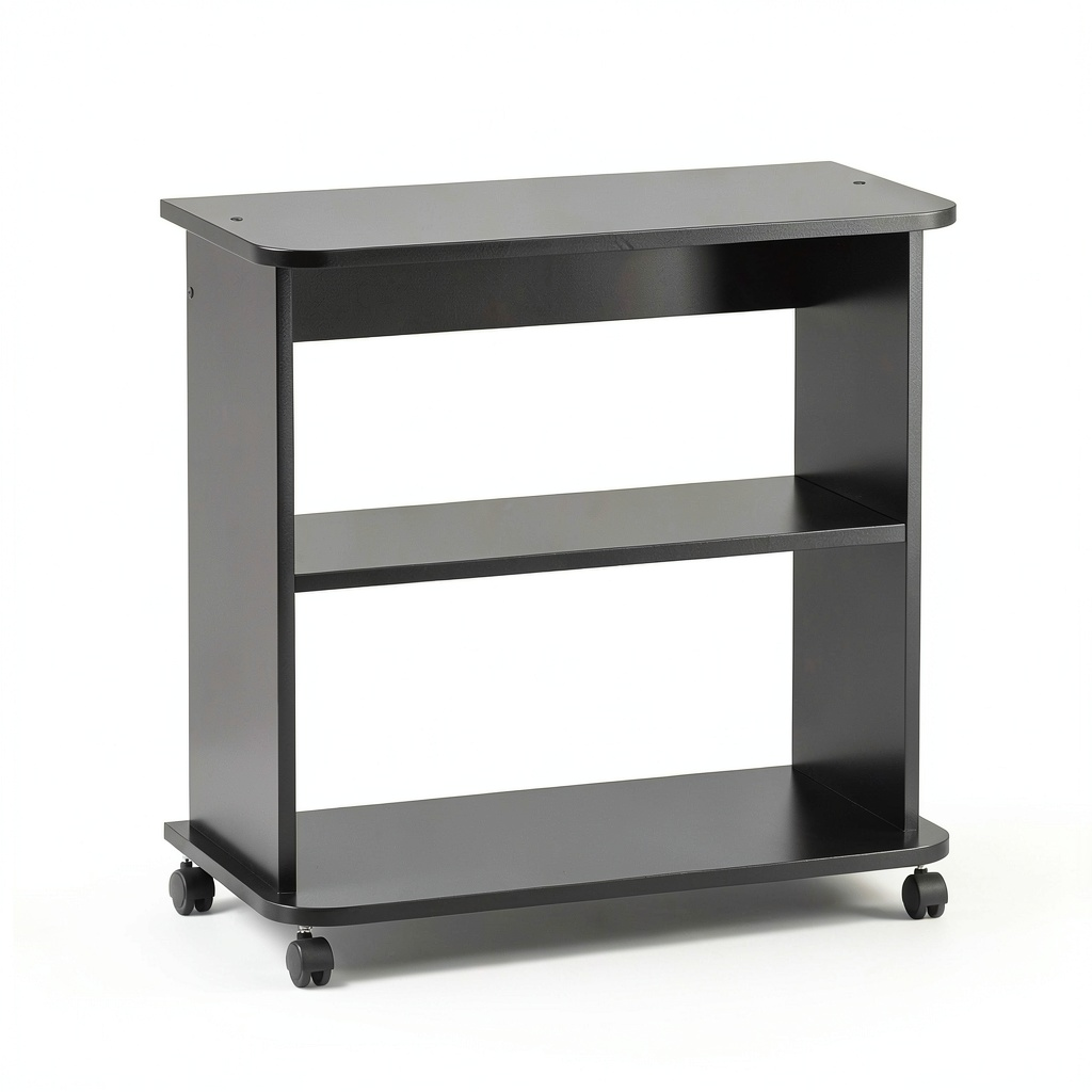 Carrello Mobile Multiuso per TV, Stampante e Hi-Fi, Nero, H71 L75 P40