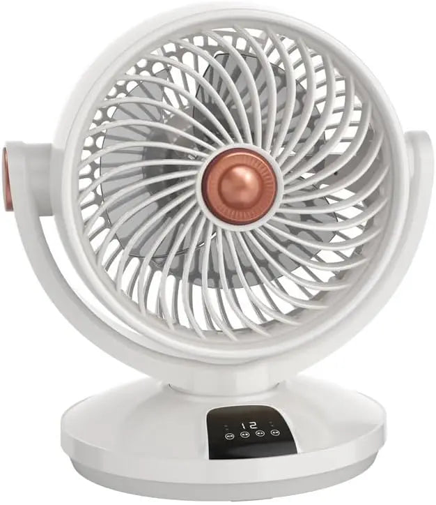 Ventilatore Brigros - colore Bianco - con telecomando, con timer, con display digitale - 35W, 5 cm