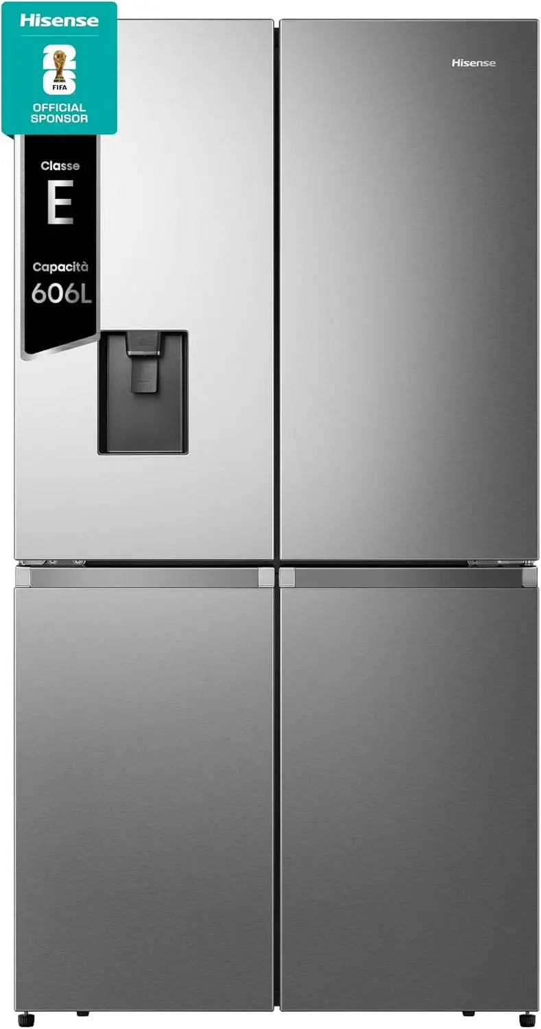 Frigorifero Hisense RQ758N4SWSE - colore Argento - con Wi-Fi, con tecnologia inverter - 606 litri