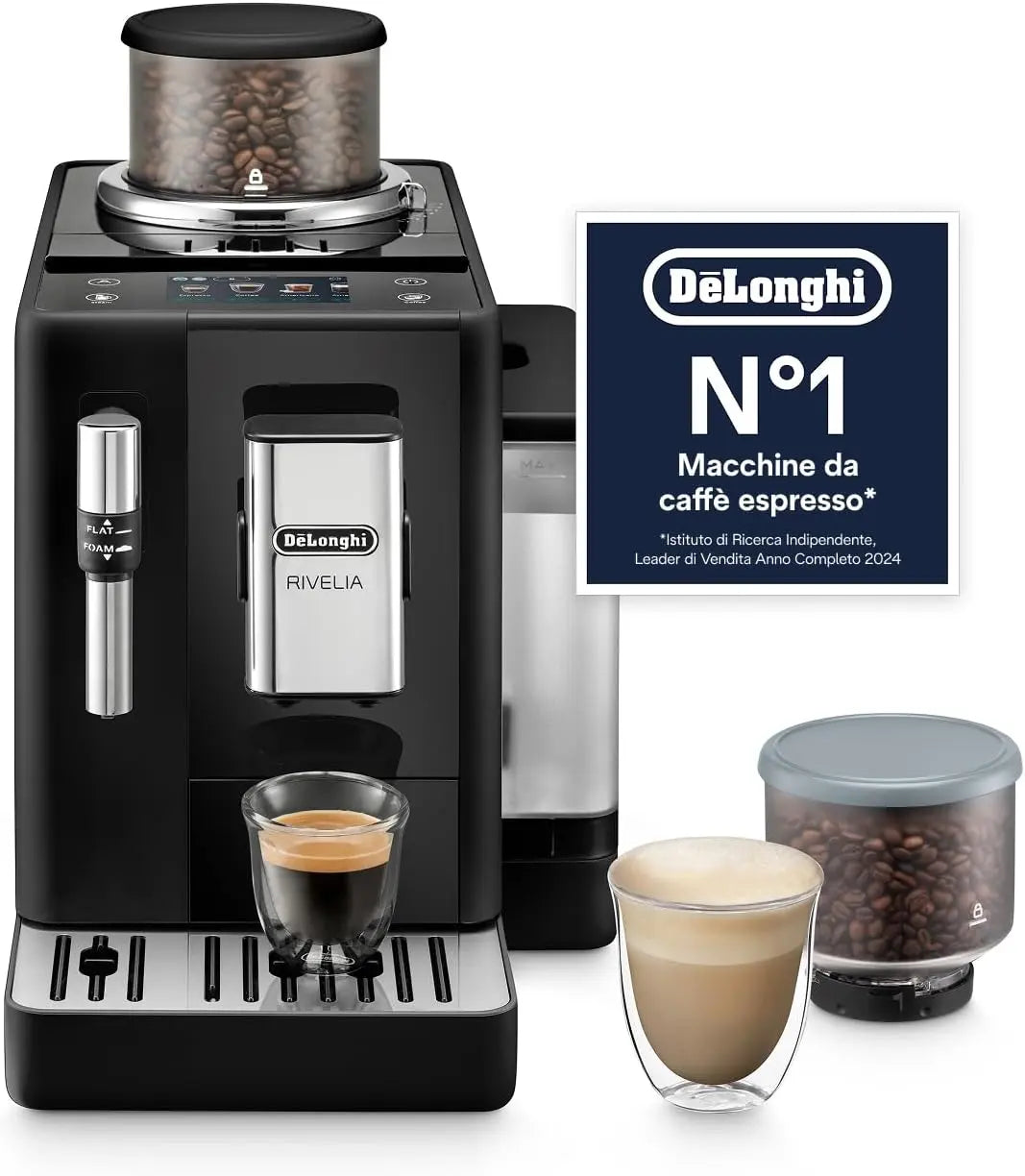 Macchina da caffè De'Longhi - colore Nero - con display digitale, automatico