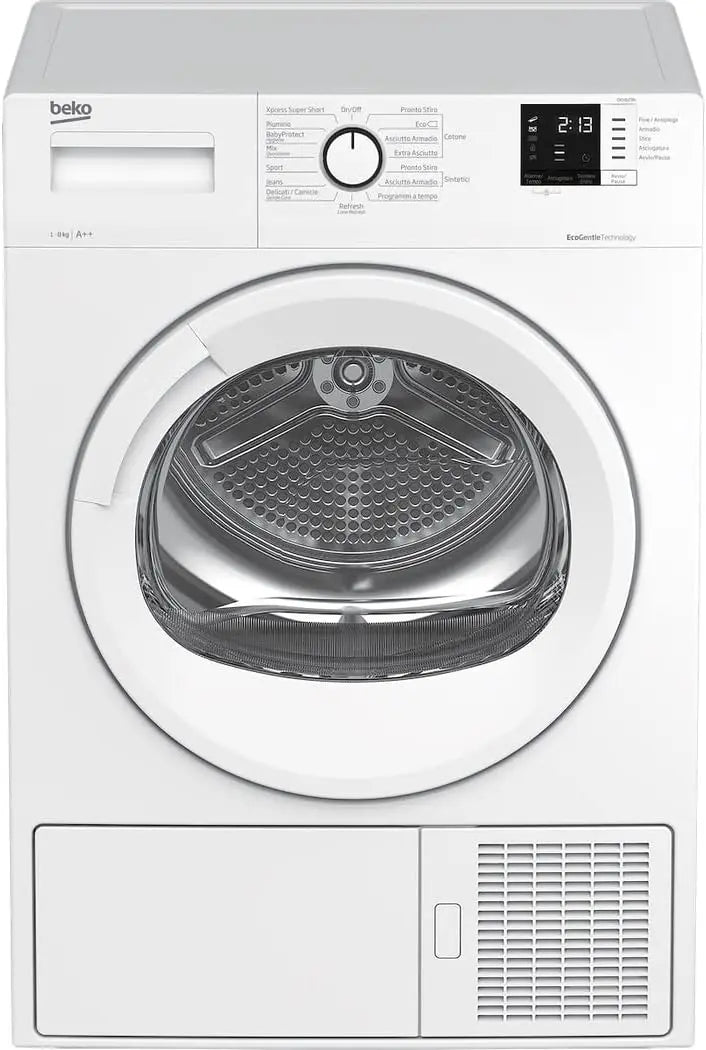 Asciugatrice Beko - colore Bianco - con display digitale - 8cm, 8kg