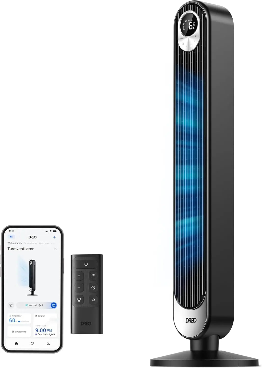 Ventilatore DREO - con telecomando, con timer, silenzioso - 106cm