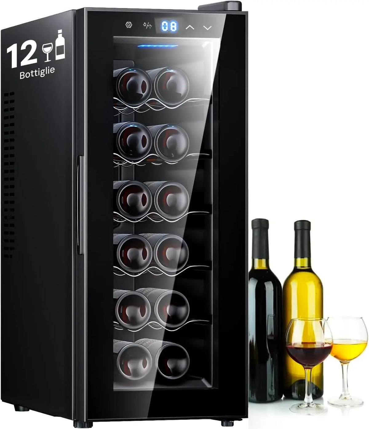 Cantinetta refrigerata Wintem - colore Nero - con display digitale, a LED, silenzioso - 65W, 35L
