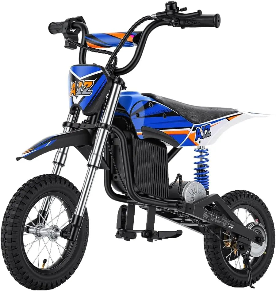 Gioco per bambini Moto - colore Argento/Blu - 36V, 4,5Ah, 12 Pollici