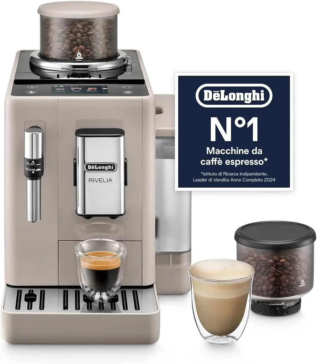 Macchina da caffè De'Longhi - colore Beige - con display digitale, automatico