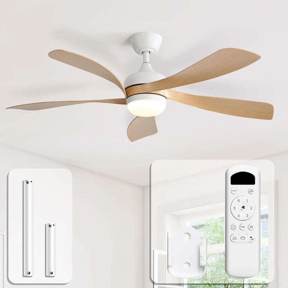 Ventilatore da soffitto Sofucor 132 - con telecomando - 132 cm