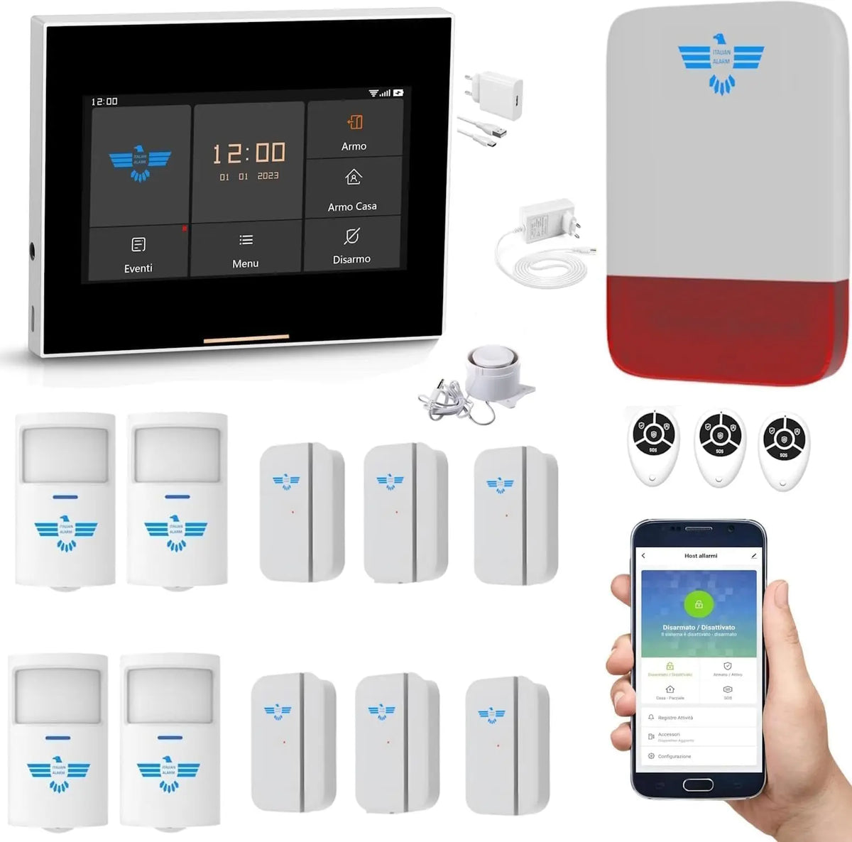 Prodotto per casa e tempo libero ITALIAN ALARM - con Wi-Fi, senza fili, con controllo intelligente
