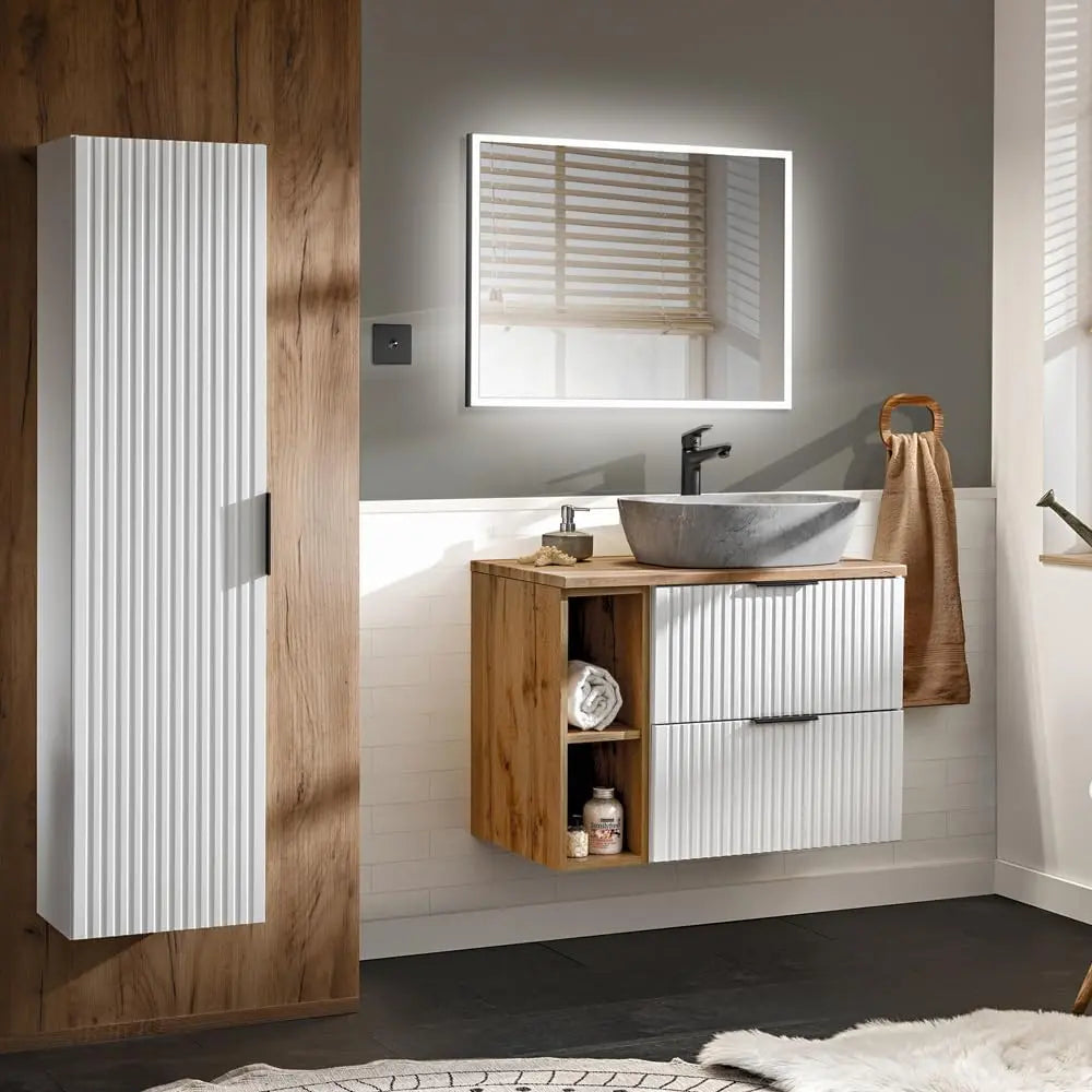Armadio Lomadox - colore Bianco - a LED