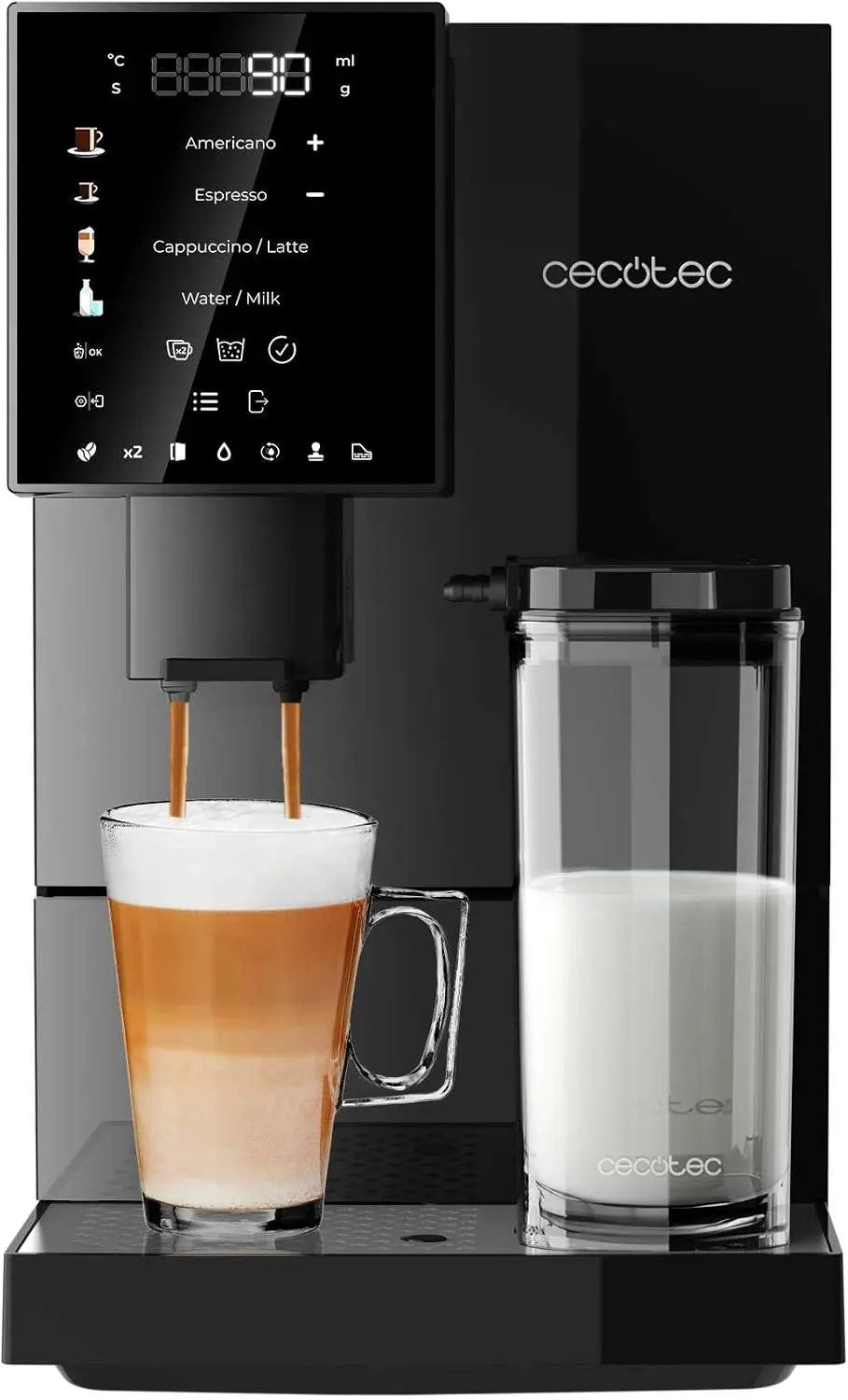 Macchina da caffè Cecotec - colore Nero - automatico - 1450W, 1,1L, 19 Bar