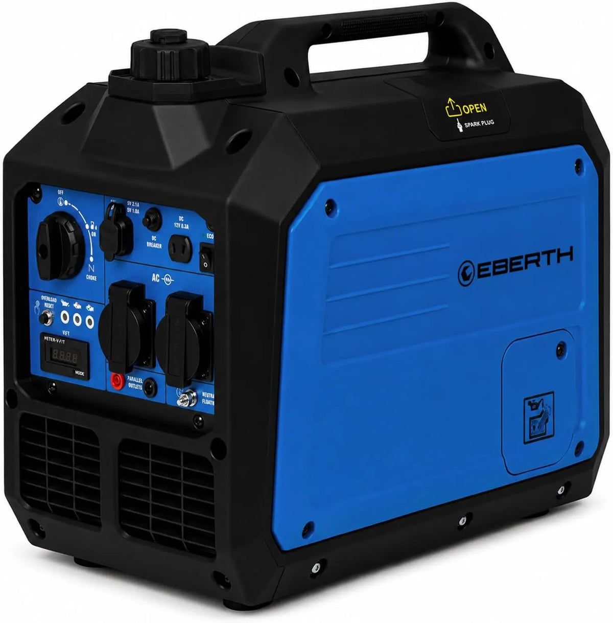 Generatore di corrente EBERTH - con tecnologia inverter, silenzioso - 230 V, 12 V