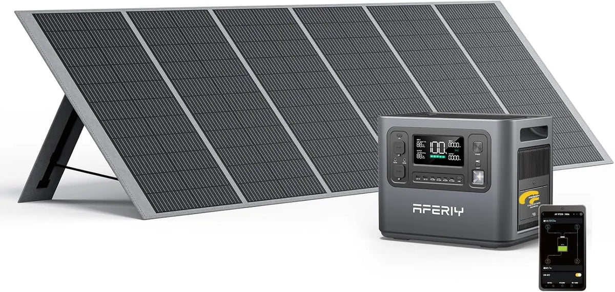 Stazione di alimentazione portatile AFERIY - portatile - 2400W, 400W, 2048Wh
