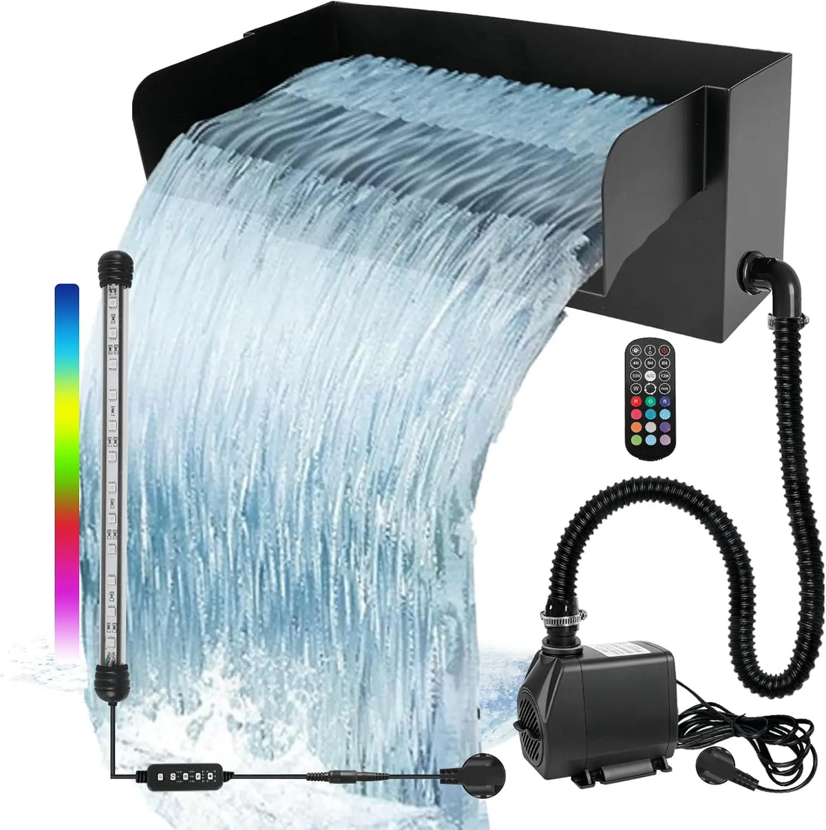 Pompa elettrica Cascata - colore Argento - 45 W, 3000 l, 30 cm