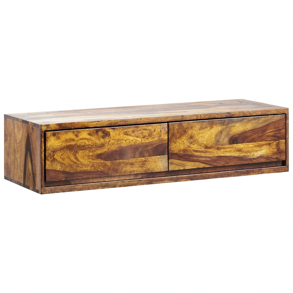 Mobile TV Moderno in Legno Sheesham con Cassetti