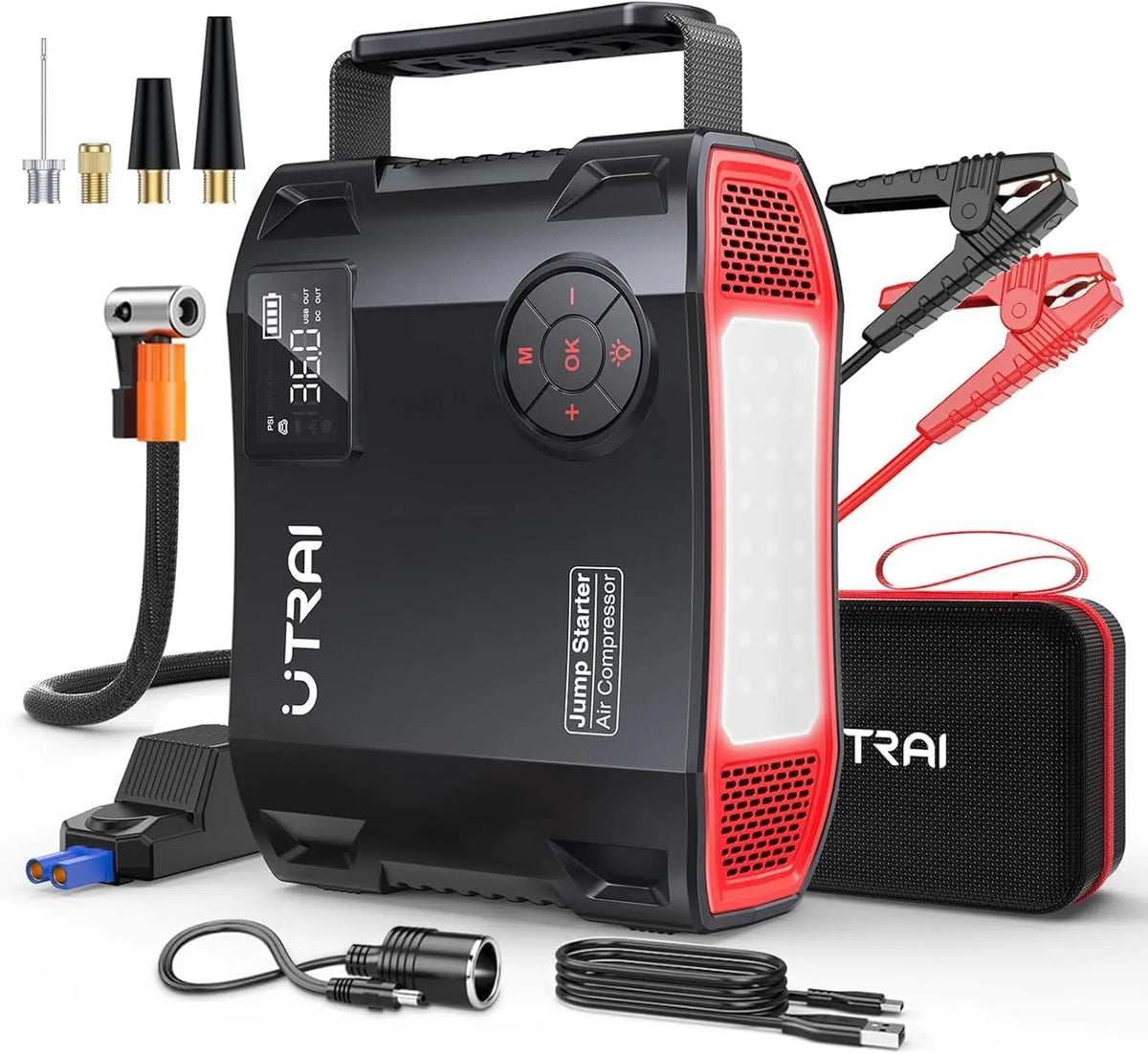 Batteria ricaricabile Avviatore - a LED, portatile - 12L