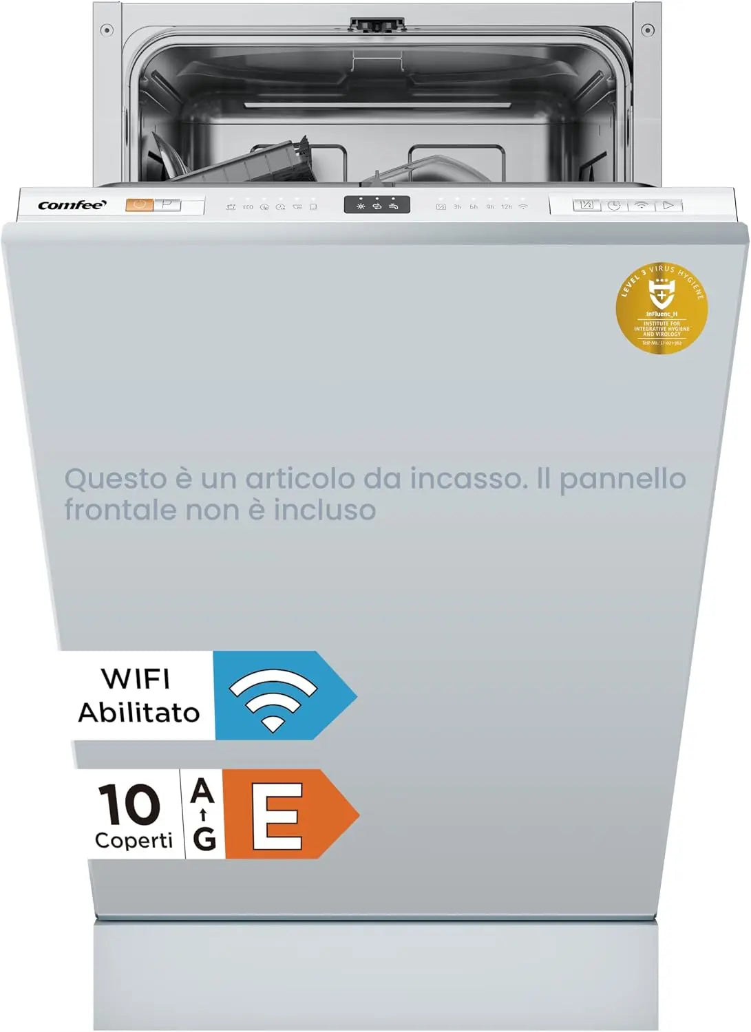 Lavastoviglie COMFEE - colore Argento - con Wi-Fi - 45 cm