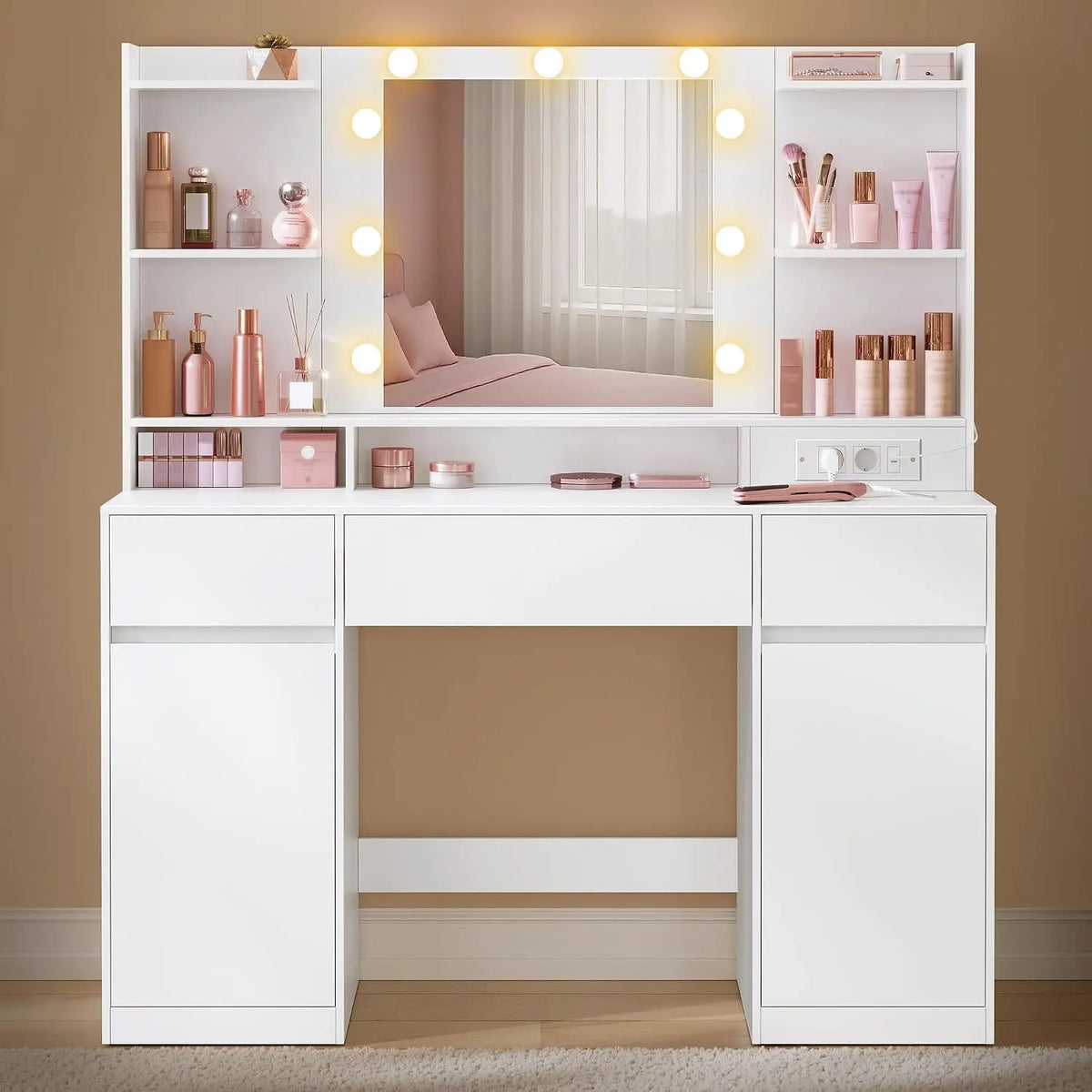 Specchio VASAGLE KAILYN - colore Bianco - a LED