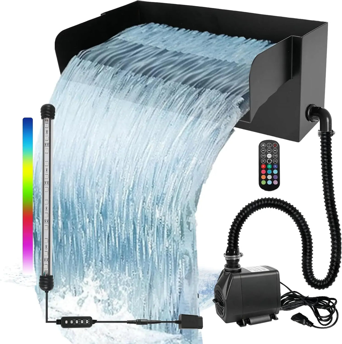 Pompa elettrica Cascata - colore Argento - 45 W, 3000 l, 20 cm
