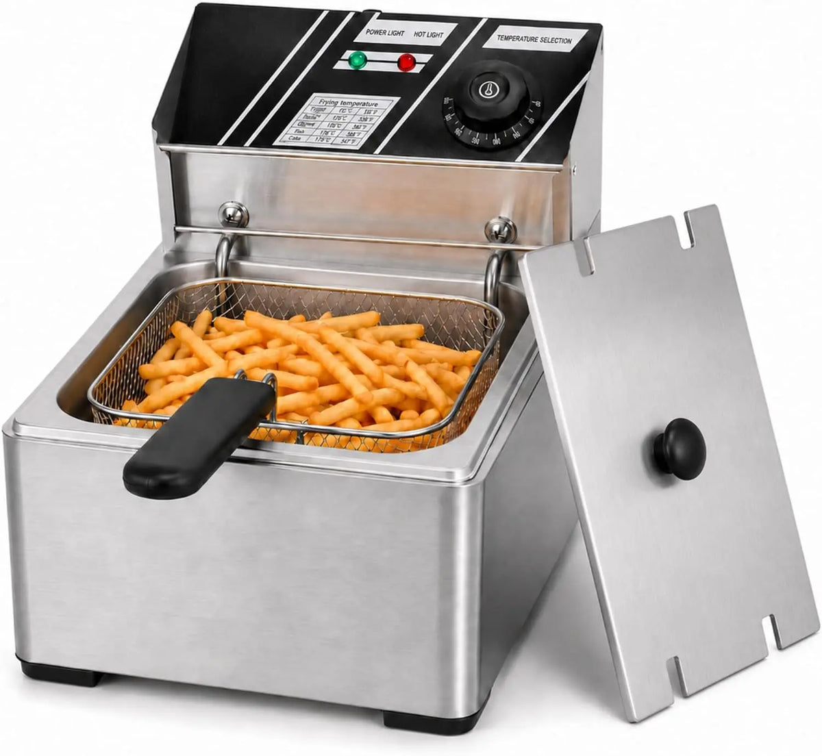 Friggitrice elettrica Friggitrice - colore Argento - regolabile - 6 Litri