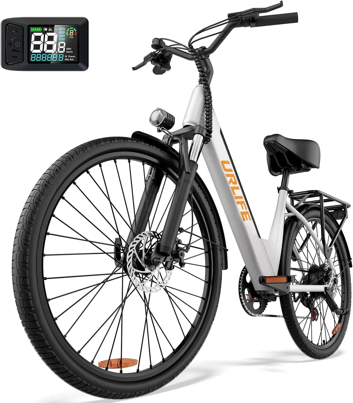 Bicicletta elettrica URLIFE - con display digitale