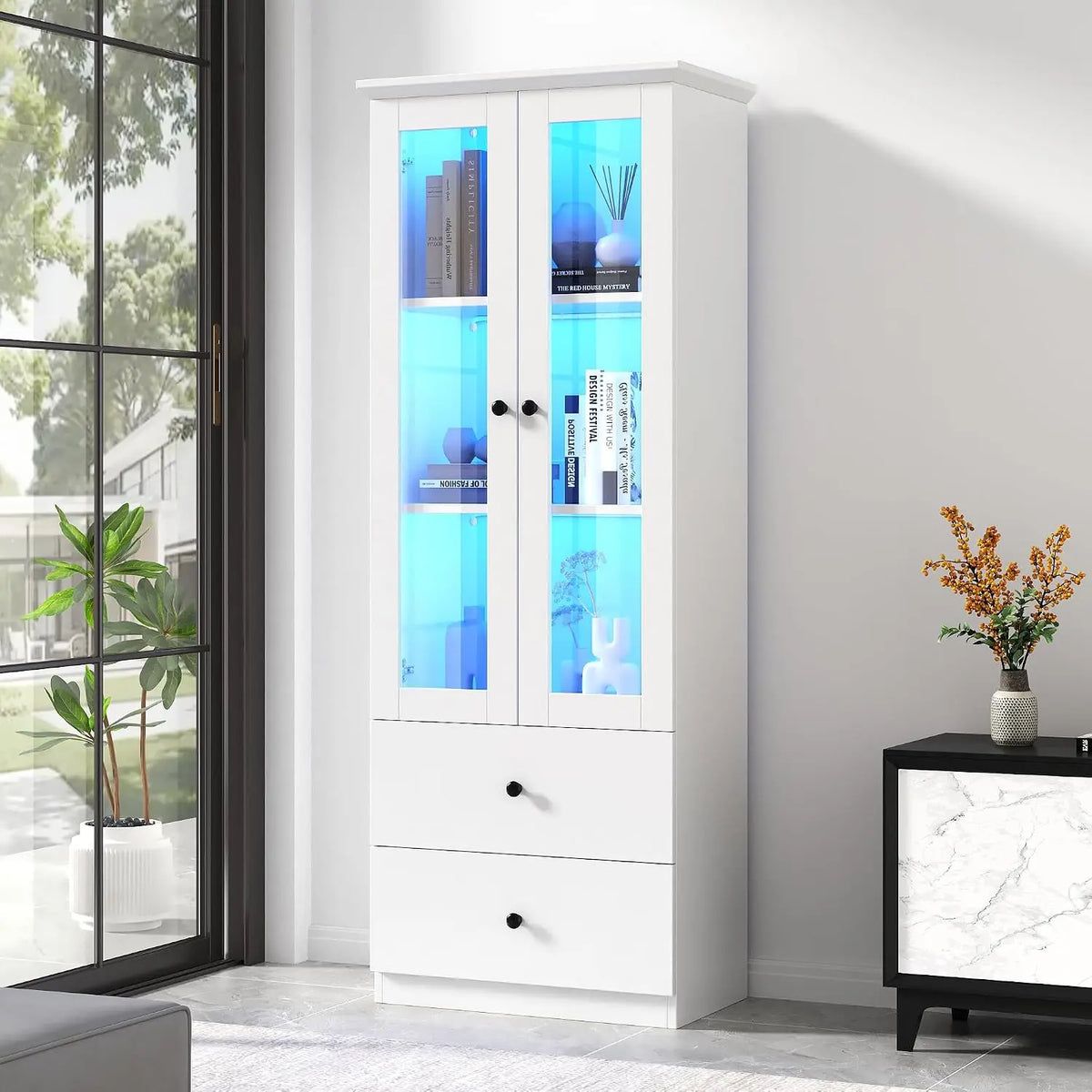 Letto Merax - colore Bianco - a LED, regolabile