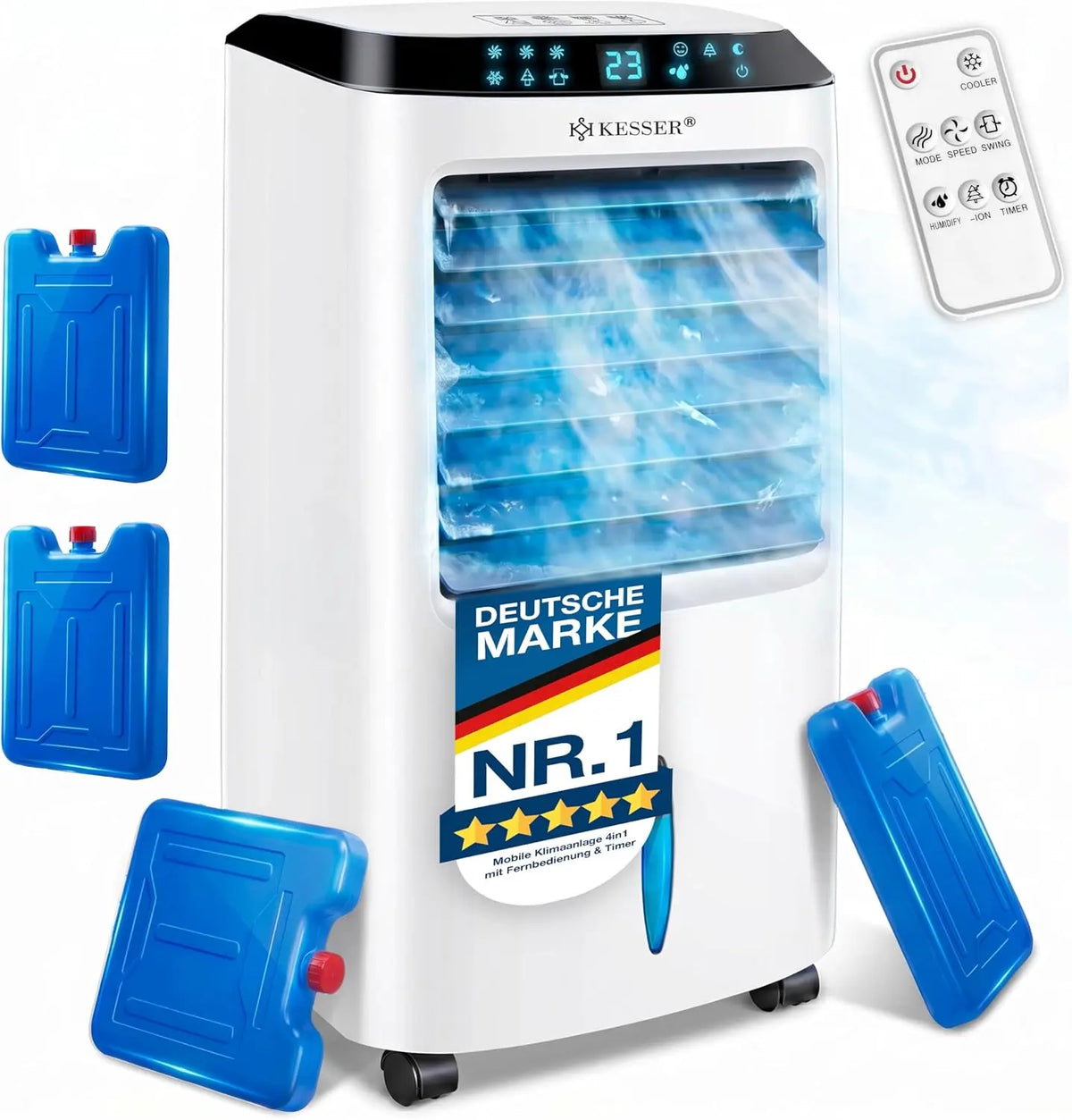 Climatizzatore portatile KESSER - con telecomando, con timer, portatile - 10 l