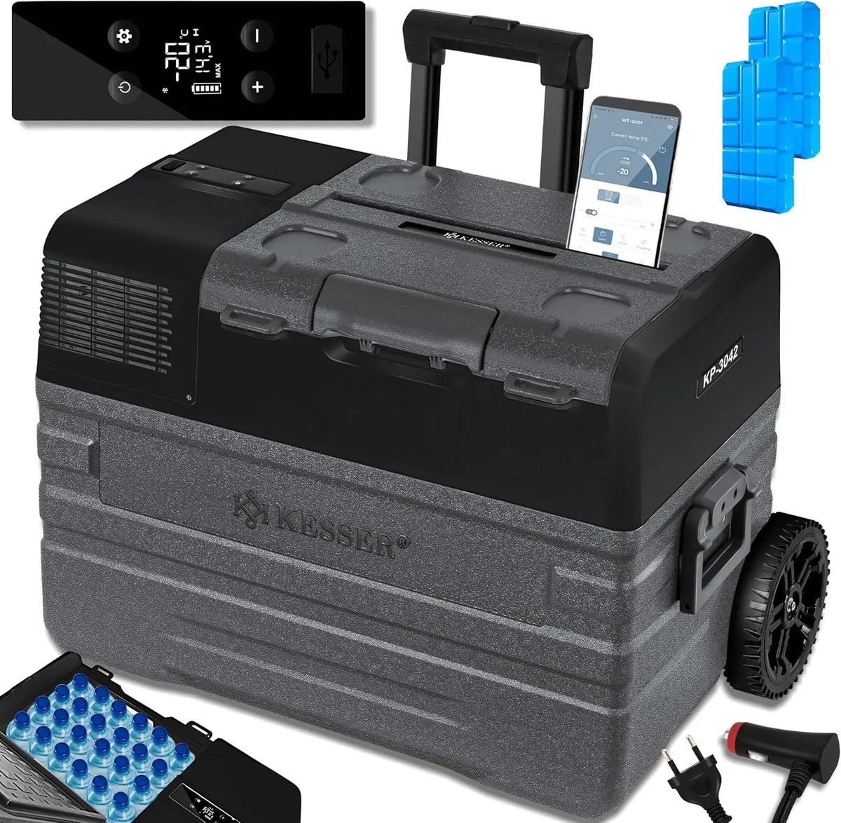 Frigorifero KESSER - con controllo intelligente - 24 V, 230V, 42 litri