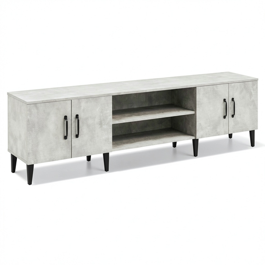 Supporto TV in Legno Cemento Grigio 180x31,5x40 cm per Dispositivi Multimediali