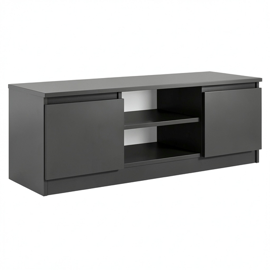 Tavolino Porta TV Moderno con Cassetti - 120x39x39 cm, Nero