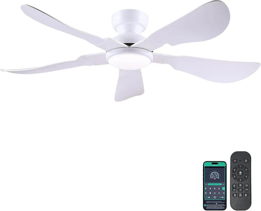 Ventilatore da soffitto Kviflon - colore Bianco - con telecomando, con controllo intelligente - 132 cm