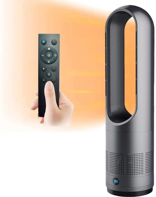 Ventilatore - colore Nero/Grigio - con telecomando, con timer, con display digitale