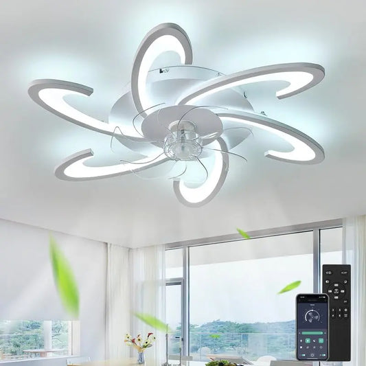 Ventilatore da soffitto Silenzioso - colore Bianco - con telecomando, con timer, a LED