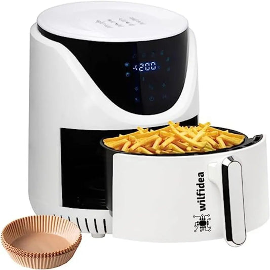 Friggitrice ad aria Friggitrice - colore Bianco - con display digitale, a LED - 4 Litri