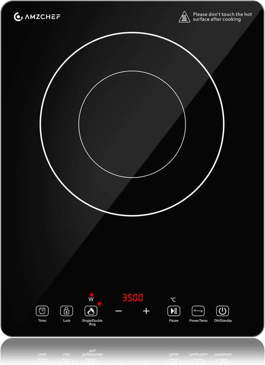 Piano cottura a induzione AMZCHEF - con timer, portatile - 3500W