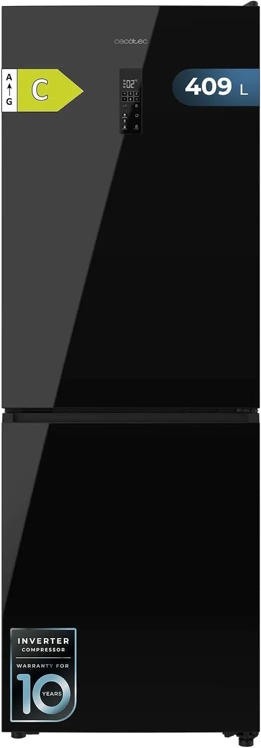 Frigorifero Cecotec - colore Nero - con tecnologia inverter - 409L, 185cm