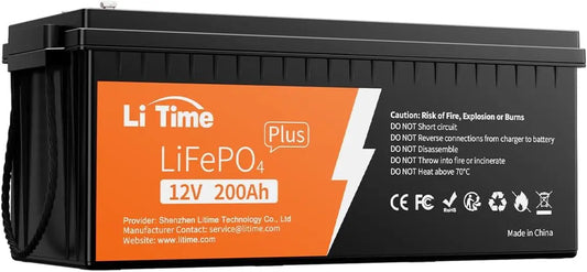 Batteria ricaricabile LiTime 12V 200Ah - 12V, 200Ah