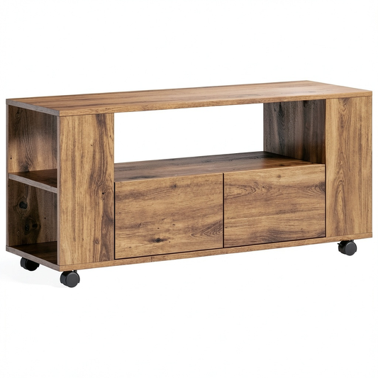 Carrello Porta TV con Ruote in Truciolato 102x34,5x43 cm