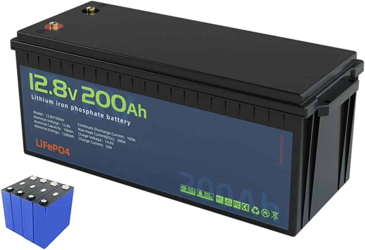 Batteria ricaricabile - 12V, 200Ah, 12,8V