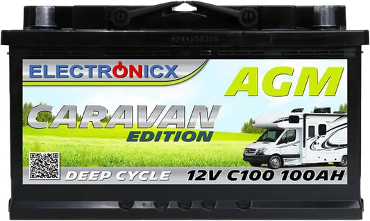 Batteria ricaricabile Electronicx - 12V, 100Ah, 190mm