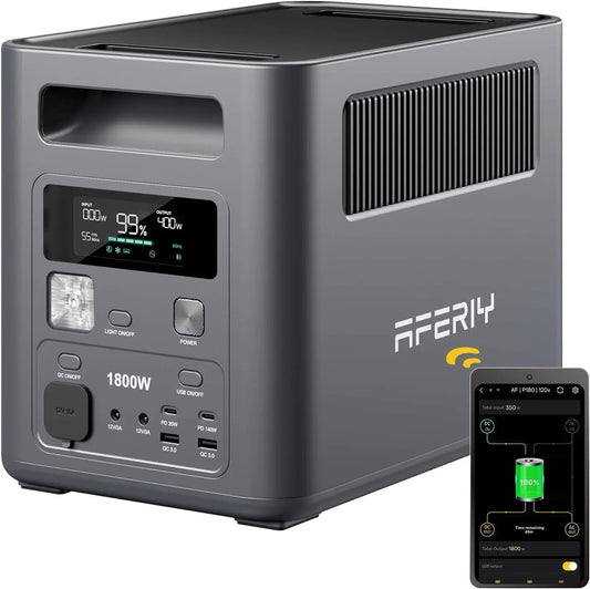 Stazione di alimentazione portatile AFERIY 1800W - portatile - 1800W, 1024Wh