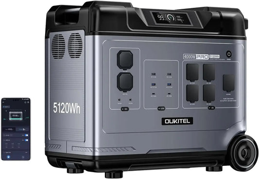Stazione di alimentazione portatile OUKITEL P5000 - portatile, con controllo intelligente - 5120Wh, 3600W