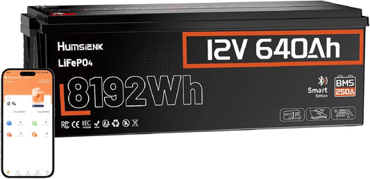 Pannello solare Humsienk - con Bluetooth - 12V, 640Ah, 8192Wh