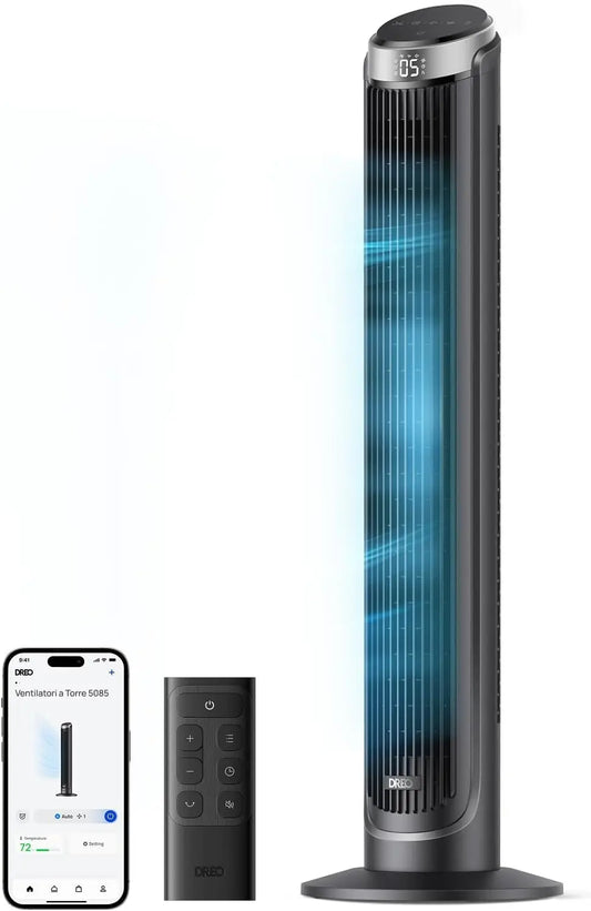 Ventilatore DREO - colore Argento - con telecomando, con timer, silenzioso