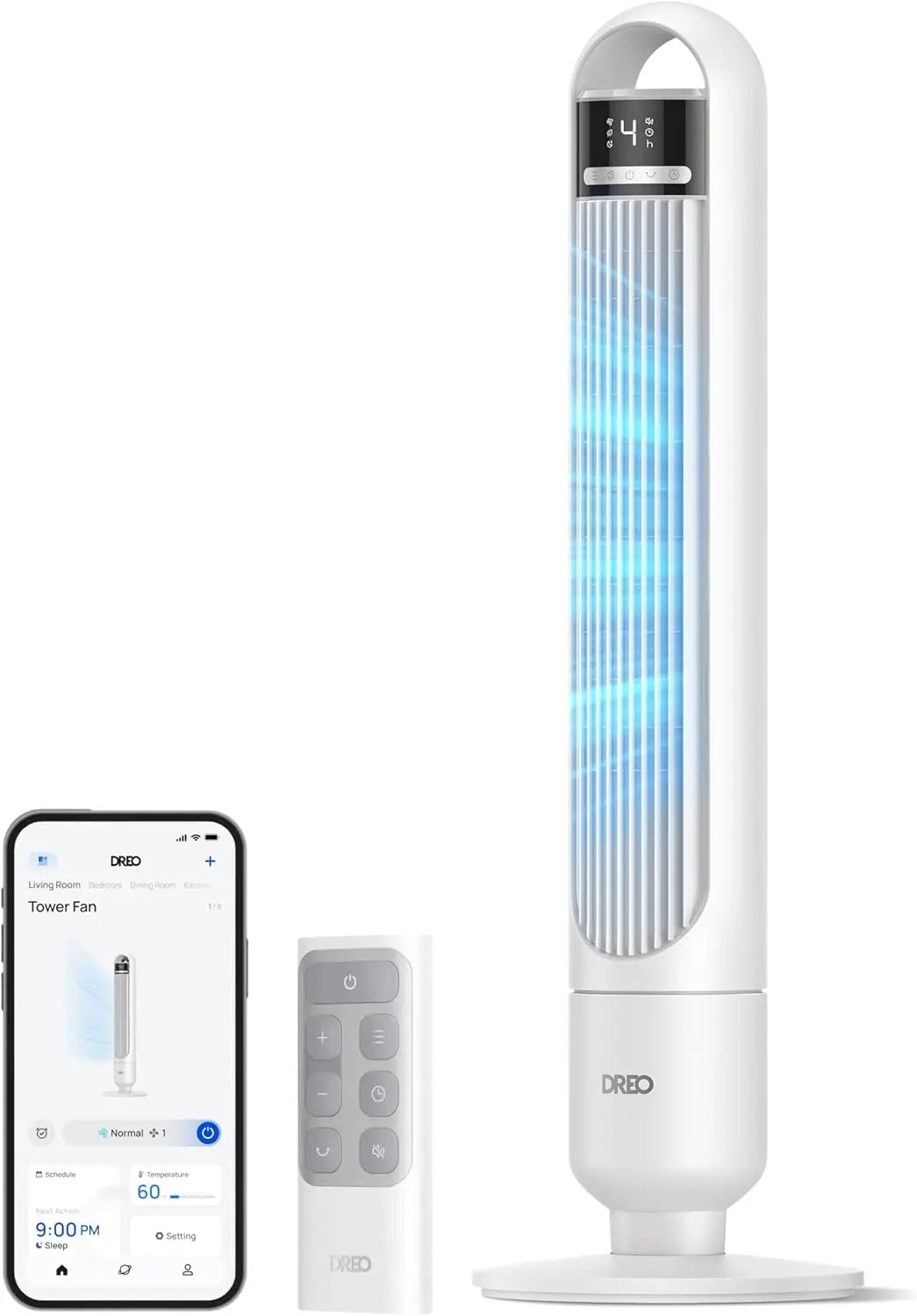 Ventilatore DREO - con timer, silenzioso, con controllo intelligente - 28 dB