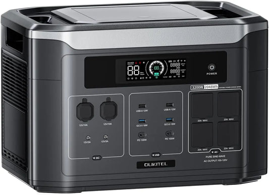 Stazione di alimentazione portatile OUKITEL 3200W 6400W - portatile - 3200W, 6400W, 2048Wh