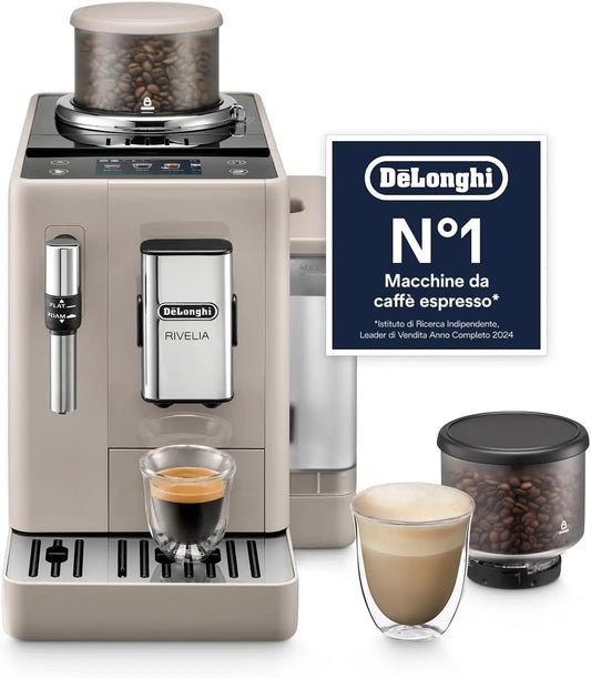 Macchina da caffè De'Longhi - colore Beige - con display digitale, automatico