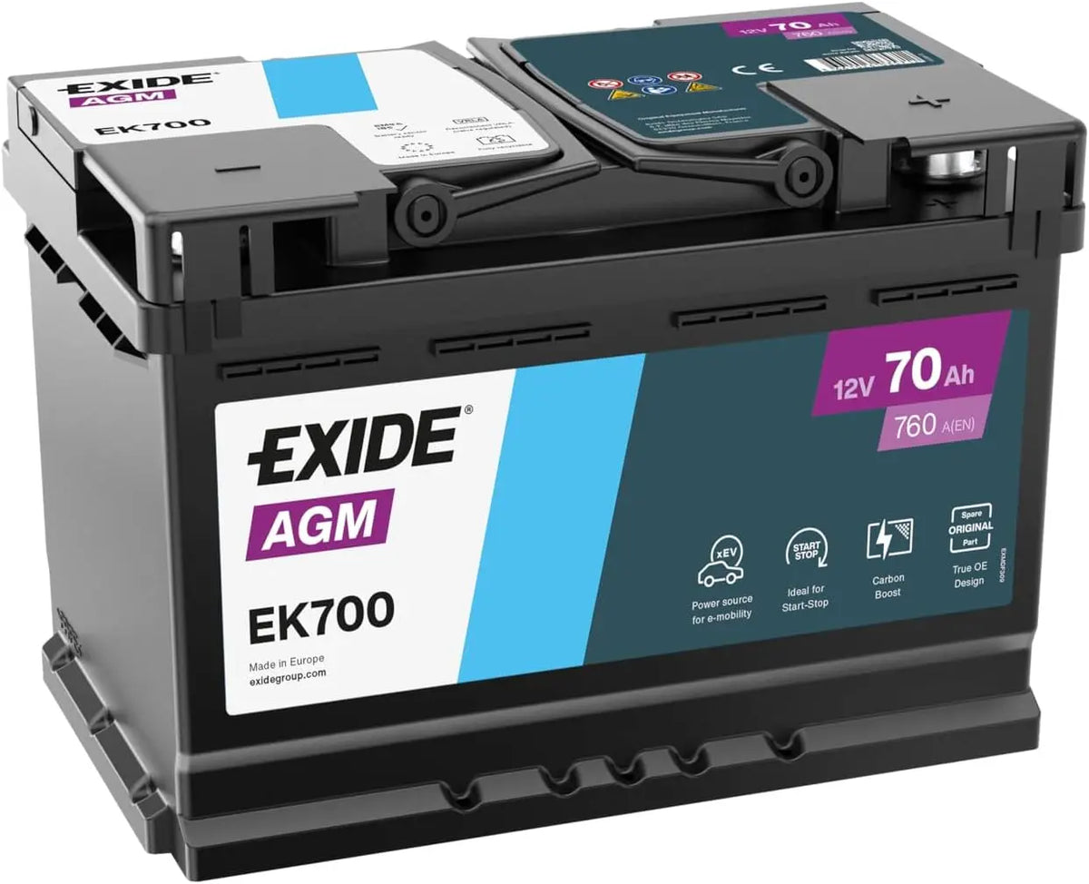 Batteria ricaricabile EXIDE - 70Ah