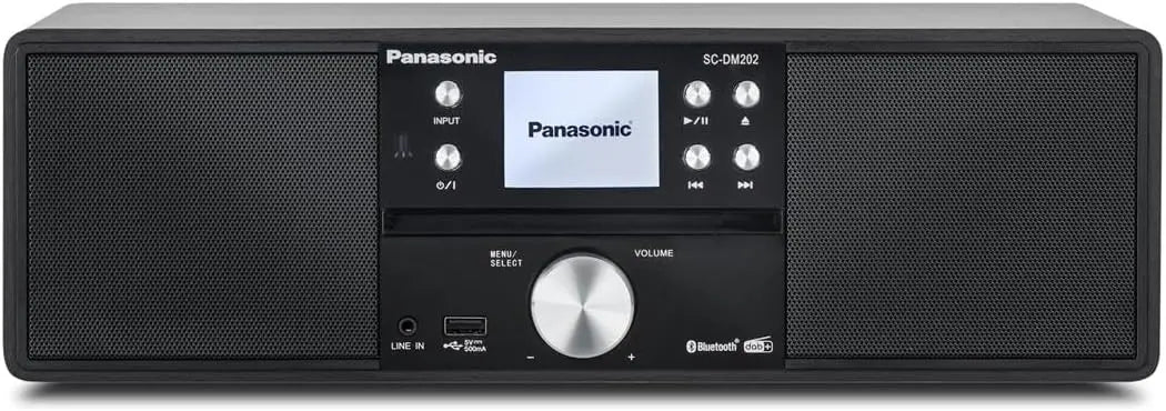 Prodotto per casa e tempo libero Panasonic SC-DM202EG-K - colore Nero - con Bluetooth, con telecomando, con display digitale - 24W