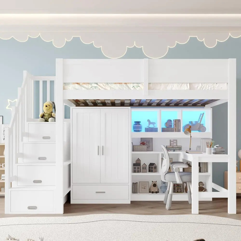 Letto - colore Bianco - a LED