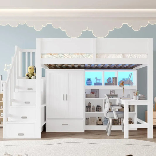 Letto - colore Bianco - a LED