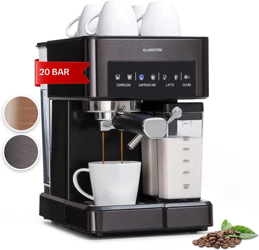 Macchina da caffè KLARSTEIN - colore Argento - 1350W, 1.8L, 20 Bar